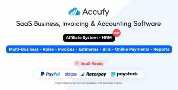 Accufy GPL - SaaS Business, Invoicing & Accounting Software