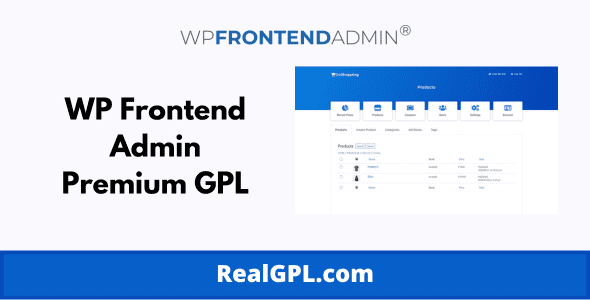 WP Frontend Admin Premium GPL