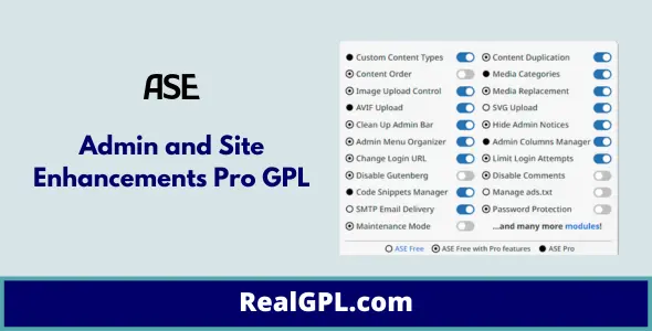 Admin and Site Enhancements Pro GPL