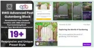 BWD Advanced Blog Post Block Plugin GPL