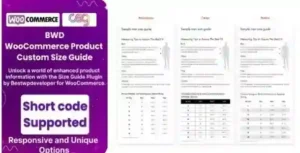 BWD Product Custom Size Guide GPL