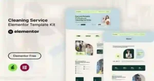 Cleansy Cleaning Service Elementor Template Kit GPL