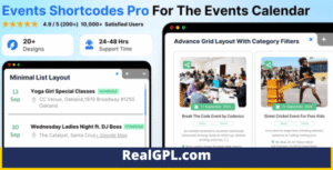 Events Shortcodes Pro GPL