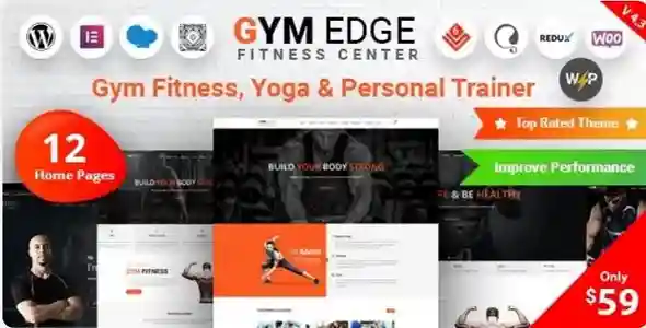 Gym Edge Fitness WordPress Theme GPL
