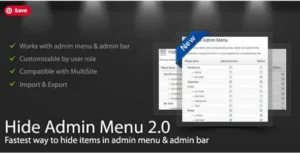 WordPress Hide Admin Menu Plugin GPL