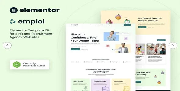 Emploi Elementor Template Kit GPL