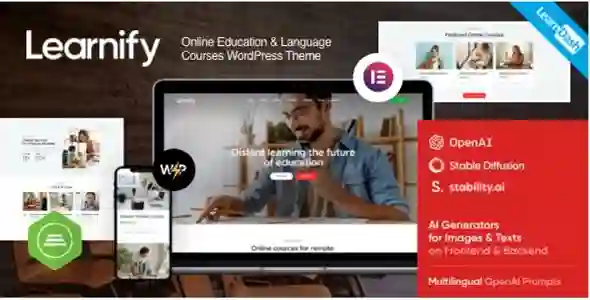 Learnify Online Courses Education WordPress Theme
