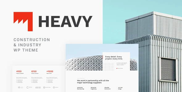 Heavy - Industrial WordPress Theme GPL