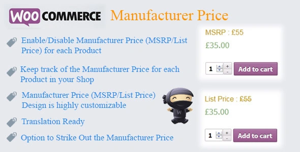 WooCommerce Manufacturer Price GPL