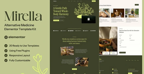 Mirella Alternative Medicine Elementor Template Kit