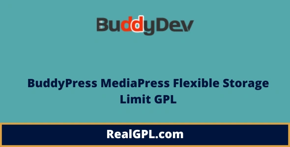 BuddyPress MediaPress Flexible Storage Limit GPL
