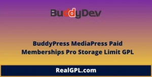 BuddyPress MediaPress Paid Memberships Pro Storage Limit GPL