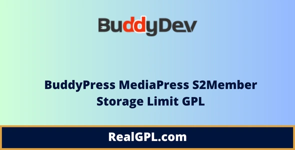 BuddyPress MediaPress S2Member Storage Limit GPL