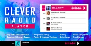 CLEVER HTML5 Radio Player With History Plugin GPL