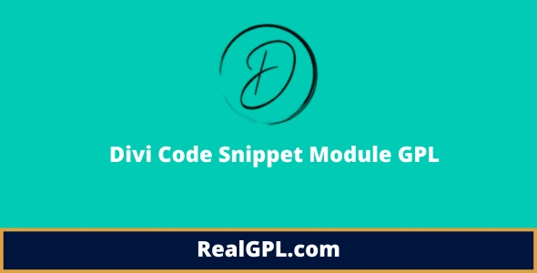 Divi Code Snippet Module GPL Divi Code Snippet Module GPL