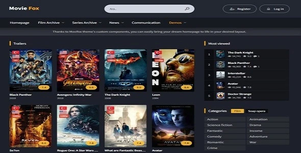 MovieFox Theme GPL