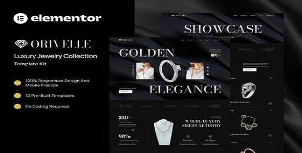 Orivelle Luxury Jewelry Collection Elementor Template Kit GPL Orivelle Luxury Jewelry Collection Elementor Template Kit GPL