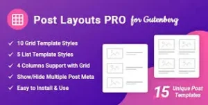 Post Layouts Pro for Gutenberg GPL