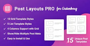 Post Layouts Pro for Gutenberg GPL