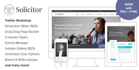 Solicitor Theme GPL