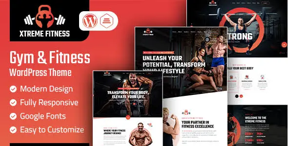 Xtreme Fitness Theme GPL