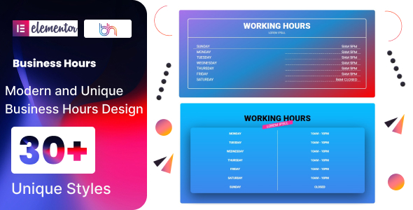 BWD Business Hours addon for elementor GPL