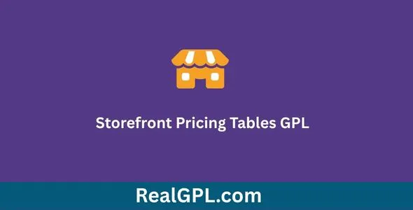 Storefront Pricing Tables GPL Storefront Pricing Tables GPL