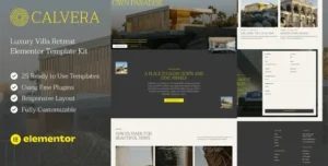 Calvera Luxury Villa Retreat Elementor Template Kit