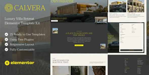 Calvera Luxury Villa Retreat Elementor Template Kit Calvera Luxury Villa Retreat Elementor Template Kit